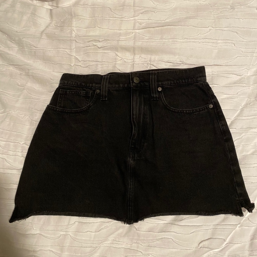 Madewell Black Denim Skirt